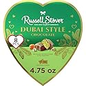 RUSSELL STOVER Valentine's Day Dubai Style Milk Chocolate Candy Pistachio & Kataifi Heart Gift Box, 4.75 oz.