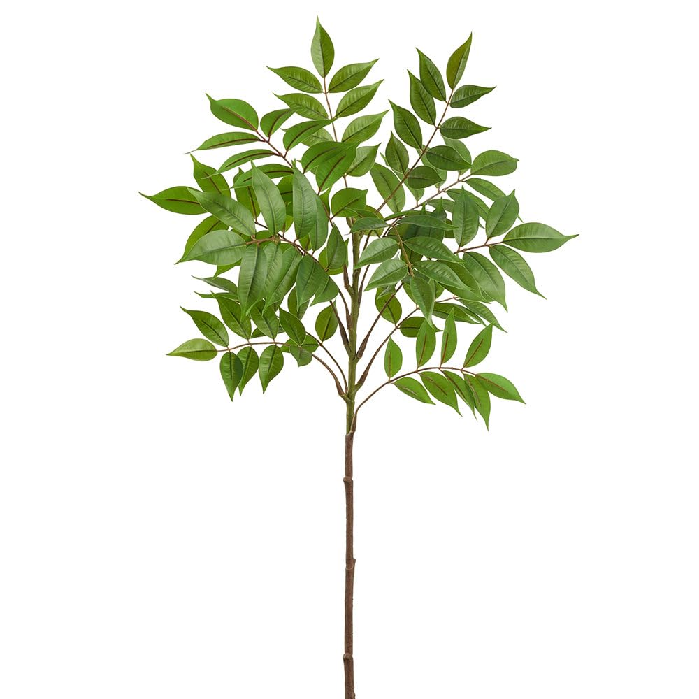 SilksAreForever 36in Silk Sumac Leaf Stem -Green (Pack of 12)