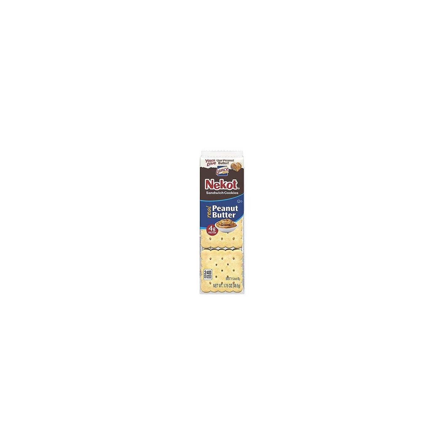 Lance Nekot Peanut Butter Cookies - 1.75 Ounce (Pack of 40)