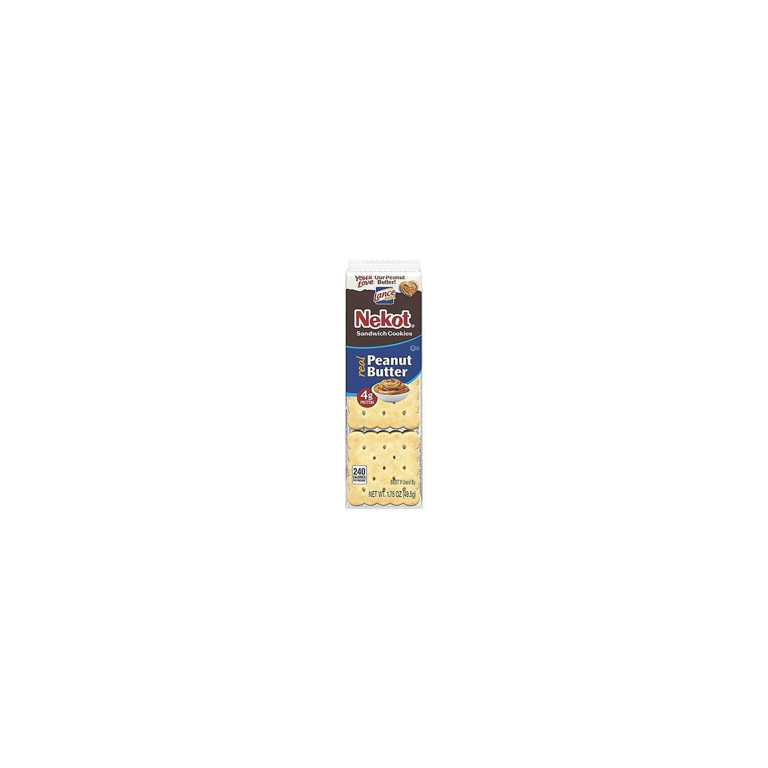 Lance Nekot Peanut Butter Cookies - 1.75 Ounce (Pack of 40)