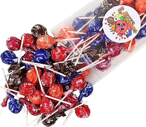 Assorted Fruit Flavored Tootsie Roll Pops- America's Favorite LolliPop with Chocolately Center- Classic, Bulk Sizes, Variety Pack (1 Pound)
