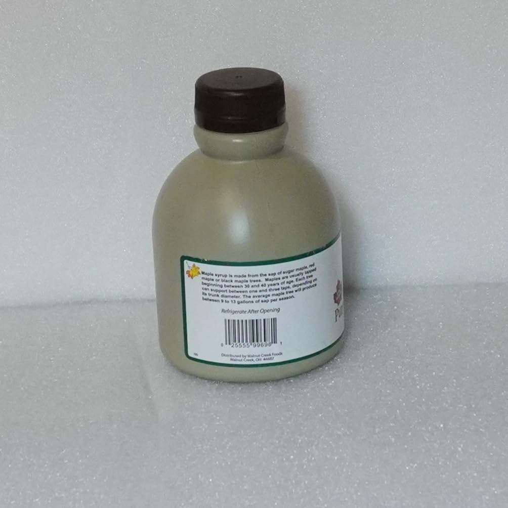 Grade A Dark Amber Walnut Creek Ohio Pure Maple Syrup 16 oz Jug