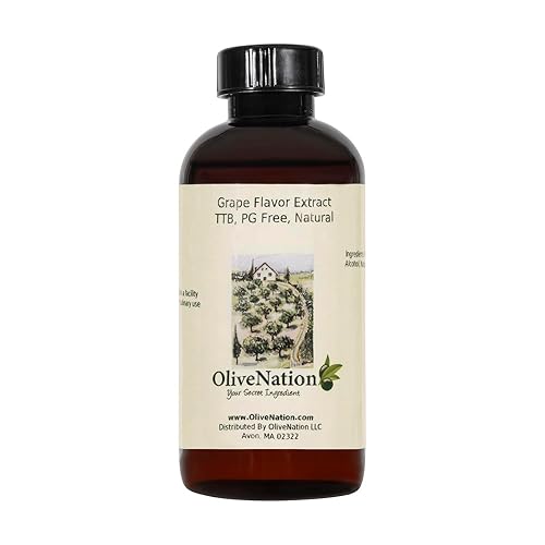 OliveNation Grape Flavoring Extract, TTB-Approved for Brewing, Baking, Fillings, Sauces, Beverages, PG Free, Non-GMO, Kosher, Vegan - 8 oz