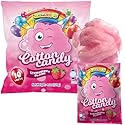 Cotton Candy 10 Pack, 10 Bags each 0.42oz, Strawberry Mini Pink cotton candy Individually Wrapped for Parties & Favors, Enjoy Fluffiness of kosher
