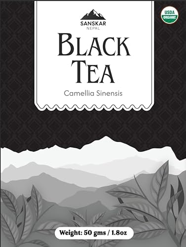 Sanskar Nepal - Black Tea, Single-Origin Black Tea from Nepal, High-Altitude-Grown Loose Leaf Tea, 50 g/1.7 oz Bag Yields 25 Cups