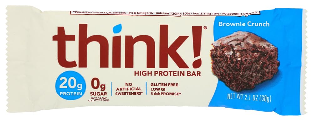 Think Thin Brownie Crunch Bar, 2.1 Ounce -- 120 per case.