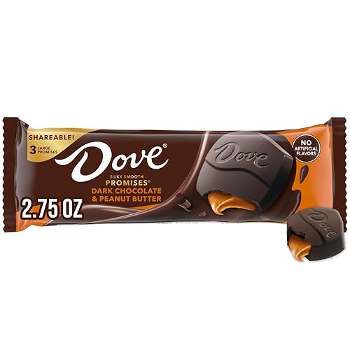 DOVE Large PROMISES Dark Chocolate Peanut Butter Candy, 2.75 oz Pack