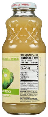 Santa Cruz 100% Lime Juice OG2 16 oz. (Pack of 12)