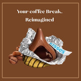 Candykrave Hershey'ss Cafe Moka Kisses Milk Chocolate candy - (1 LB 90 pcs) - Bulk chocolate Silver Foil Candy variety pack - Delicious Treats