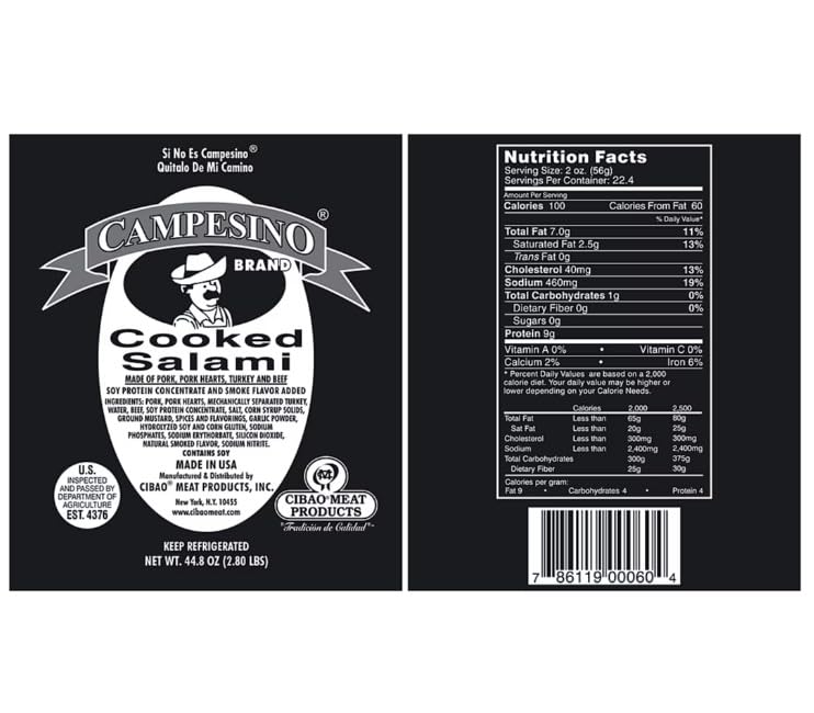 Campesino Cooked Salami Snack Pack, 2.7 lbs. (3 Pack)