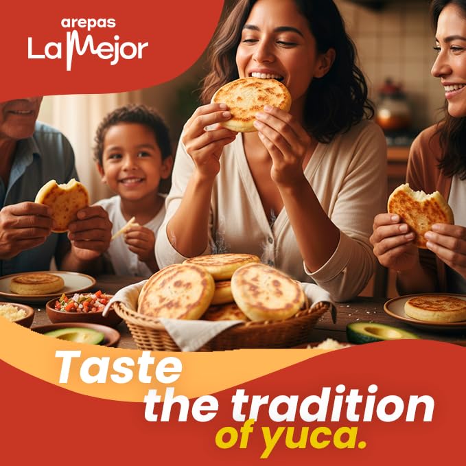 LA MEJOR Variety Pack with Stuffed Cheese, Yucca & Traditional White Arepas (3 Pack) | Authentic Colombian Latin Food Combo | Gluten-Free, Artisanal