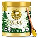 4th & Heart Original Grass-Fed Ghee, Clarified Butter, 100% Butter Fat, Pasture-Raised, Lactose & Casein Free, High Smoke Point Cooking Oil, Keto