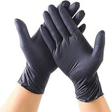 Beauty Glazed 20 Pcs Disposable Latex Gloves For Home Cleaning Food/Rubber/Garden Gloves Universal For Left and Right Hand-Black