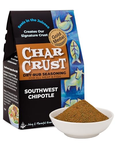 Char Crust Dry-Rub Seasonings Southwest Chipotle | All-in-one seasonings | Perfect for Chicken, Fish, Burgers, Steak, Wings | Signature Crust that