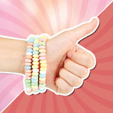 70 Candy Bracelets Individually Wrapped, Vintage Candy Jewelry for Kids, The Perfect Pastel Addition to your Candy Buffet, Princess-Themed Party or