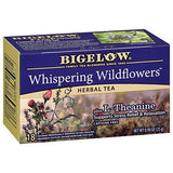 Bigelow Tea Whispering Wildflowers plus L-Theanine Herbal Tea, Caffeine Free, 18 Total Tea Bags (Pack of 1)