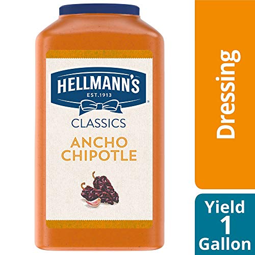 Hellmann's Real Ancho Chipotle Sauce Jug Vegetarian, Gluten Free, No Artificial Flavors or Colors, 1 gallon (Pack of 1)
