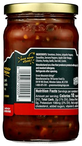 Green Mountain Gringo, Salsa, Hot, 16 oz