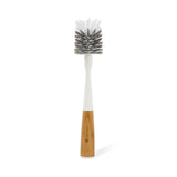 Full Circle Clean Reach - Bamboo Long Handle Bottle & Mug Brush with Replaceable Head, for Deep Cleaning Water Bottles, Baby Bottles, Glasses