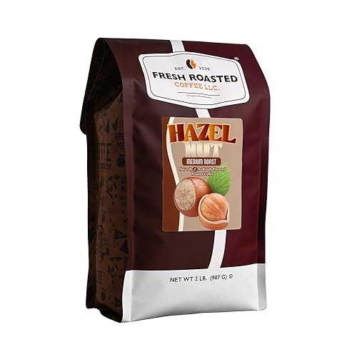 Fresh Roasted Coffee, Hazelnut Flavored Coffee, 2 lb (32 oz), Medium Roast, Kosher, Ground