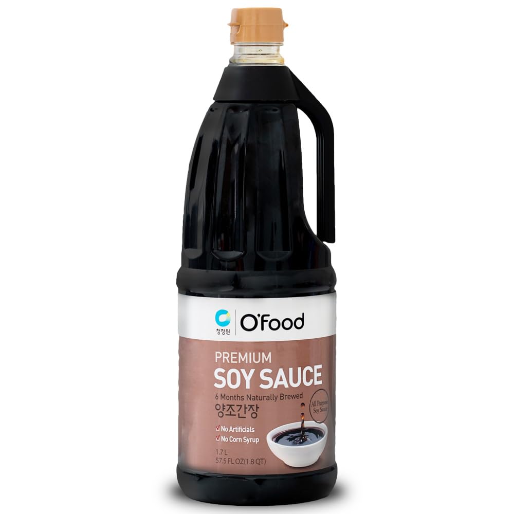 O'Food Soy Sauce, Naturally Brewed Premium Soy Sauce, All-Purpose, Rich, Perfect for Marinating and Seasoning (For Dressing & Sauces (Yangjo), 1.7 L)