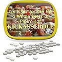 Pipin' Hot Kickasserole Mints Wintergreen Breath Mints Funny Gag for Women Kick ass Stocking Stuffers Gags for Stockings Weird kitchen Gags White