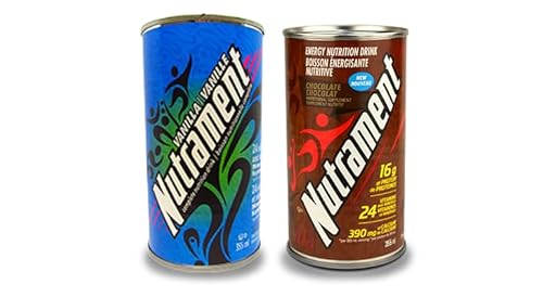 Nutrament Nutritional Drink, Meal Replacement, Energy Nutrition drink, 2 Flavor Variety Pack, 12 Ounce (Pack of 12)
