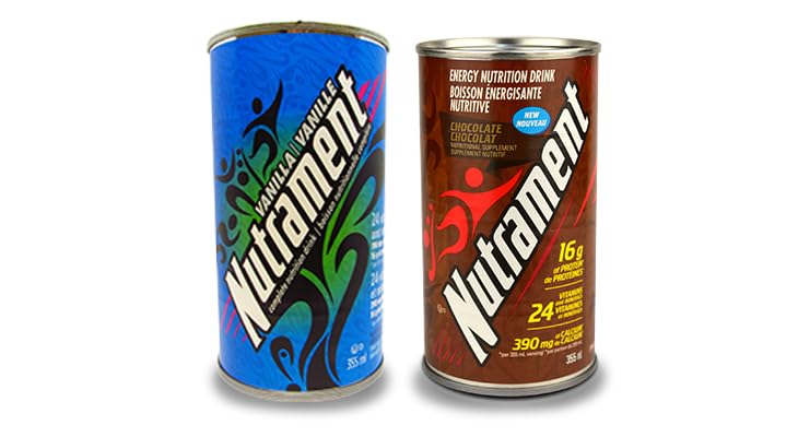 Nutrament Nutritional Drink, Meal Replacement, Energy Nutrition drink, 2 Flavor Variety Pack, 12 Ounce (Pack of 12)
