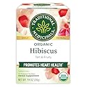 Traditional Medicinals Organic, Hibiscus Tea - Supports Normal Heart Health & Cardiovascular Wellness - Kosher, Non-GMO, Caffeine-Free, Compostable