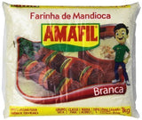 Amafil White Cassava Flour 35.2oz | Farinha De Mandioca Branca 1kg | Harina De Yuca Blanca