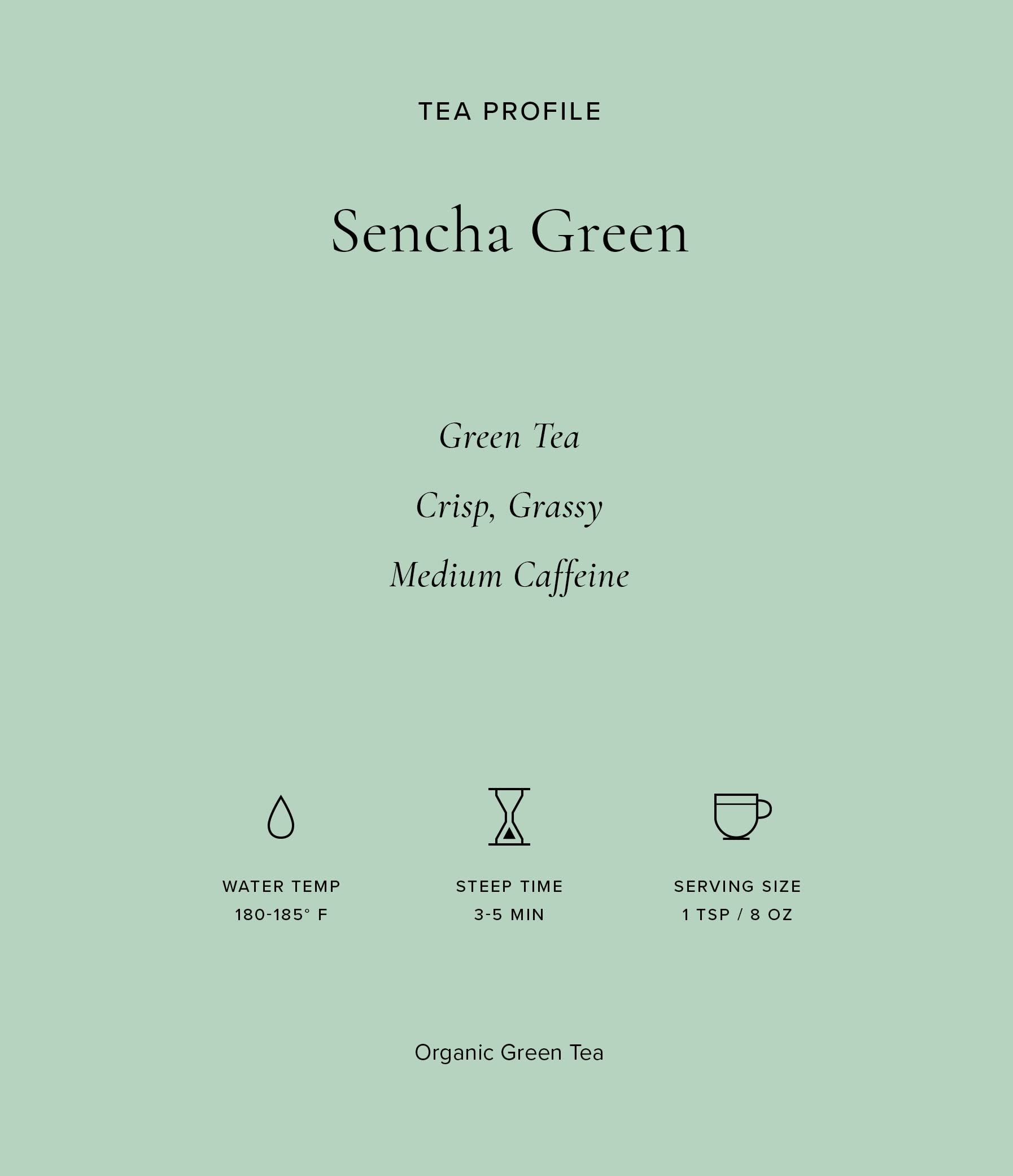 Art of Tea | Organic Sencha Green Tea Bags | 50 Pyramid Tea Bag Sachets