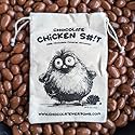 CHICKEN Poop Candy - Chocolate Chicken Poop (Milk Chocolate Covered Almonds) in Vintage Cotton Bag