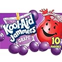Kool-Aid Jammers Artificially Flavored Drink, 10 Pouches, for School Lunches and On-the-Go Hydration, Grape Flavor, Excellent Source of Vitamin C, 6