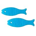 Osakana Fish Kitchen Sponge - Blue - Set of 2-3-Layer Design for Hard-to-Reach Areas in Bottles and Glasses - Made in Japan