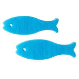 Osakana Fish Kitchen Sponge - Blue - Set of 2-3-Layer Design for Hard-to-Reach Areas in Bottles and Glasses - Made in Japan