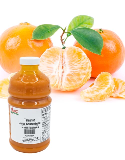 Nature Blessed 100% Pure Tangerine Fruit Juice Concentrate - 4 Quarts (4/32 fl oz bottles), Great for Home Vintners, Home Brewers, Cider, Spirits