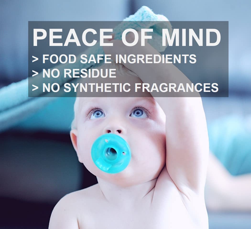 PUREFY Baby Everything Cleaner. Hypoallergenic. No Residue. Unscented. No Rinse. Baby Safe cleaner for Toys, Pacifier, High Chair, and Nursery. (16oz