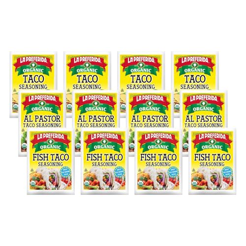 La Preferida Organic Taco, Fish Taco, & Al Pastor Taco Seasoning (4ea / 1oz) (Variety Pack)