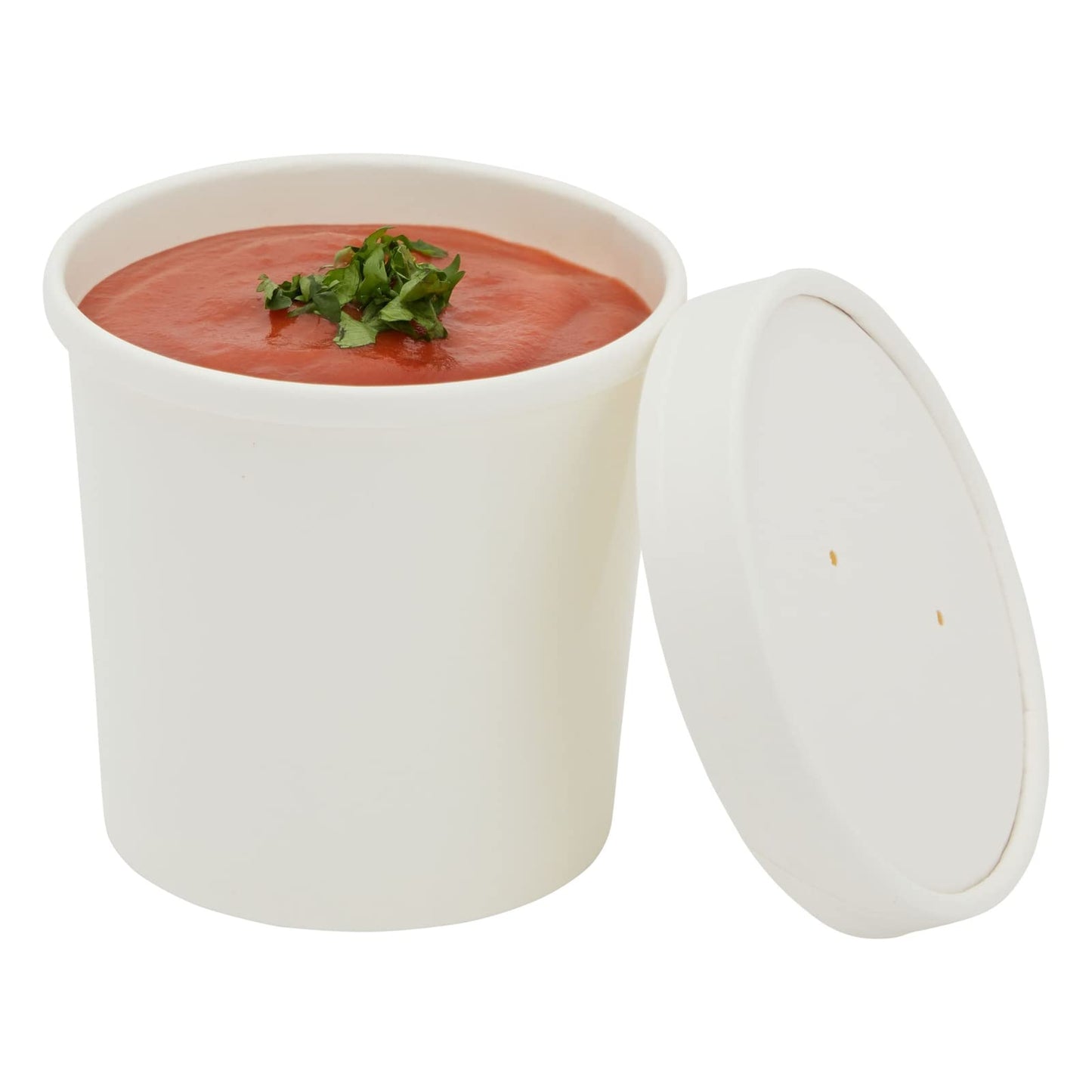 Juvale Disposable Soup & Ice Cream Containers with Lids - 12 oz White Paper, 50 Count - Disposable Bowls for Hot Soup & Ice Cream Cups with Lids