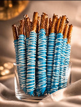 Ronita's bakery Sweet baby blue chocolate covered pretzels 12 Rods