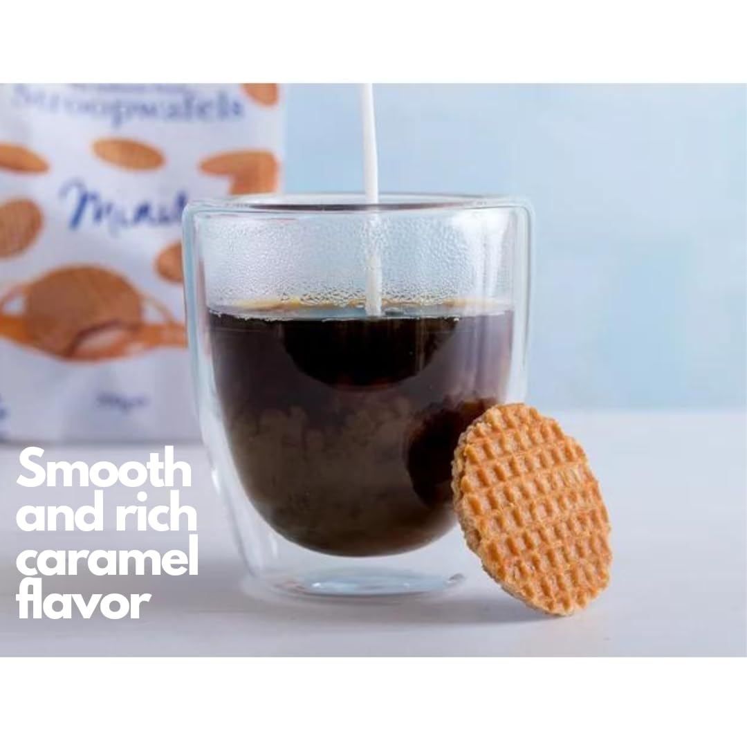 Stroopwafel Caramel Mini 30 Count, Individually Wrapped Dutch Waffle Cookies, Holiday Office Snacks, Coworker Gift Ideas, Secret Santa Gift, Office