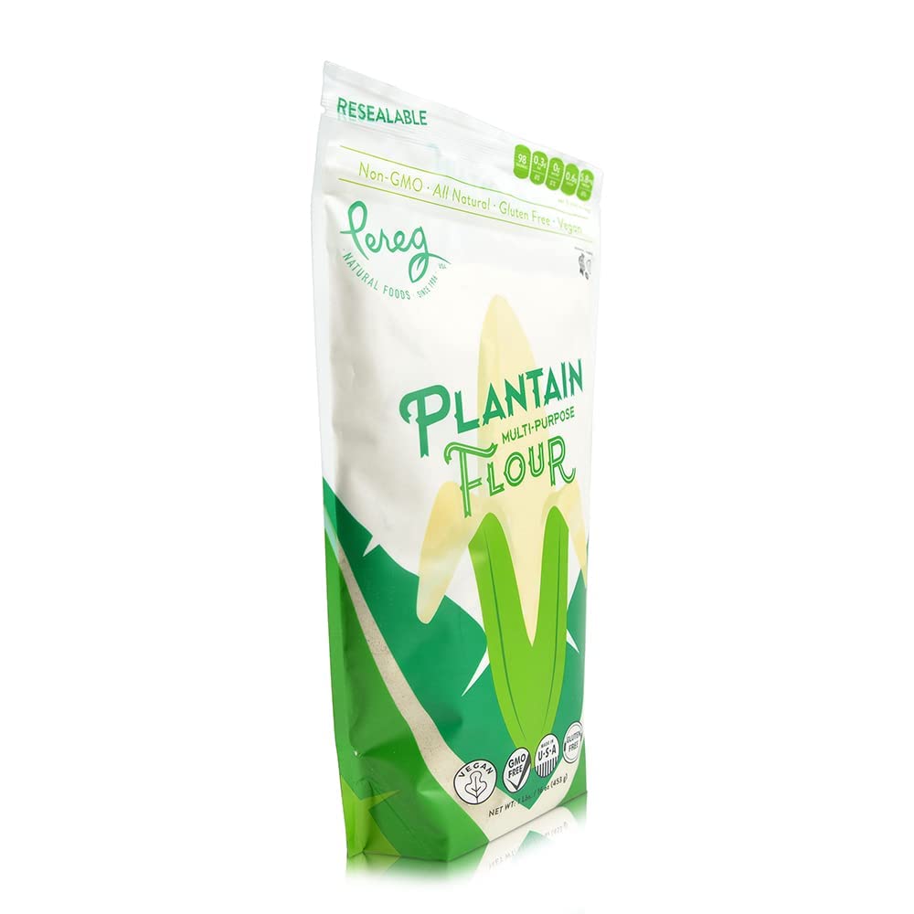 Plantain Flour (16 Oz x 6 Pack) - Non-GMO, Gluten-Free, Vegan & OU Kosher Green Banana Powder Flour - Whole Food Flour - Wheat Flour Substitute