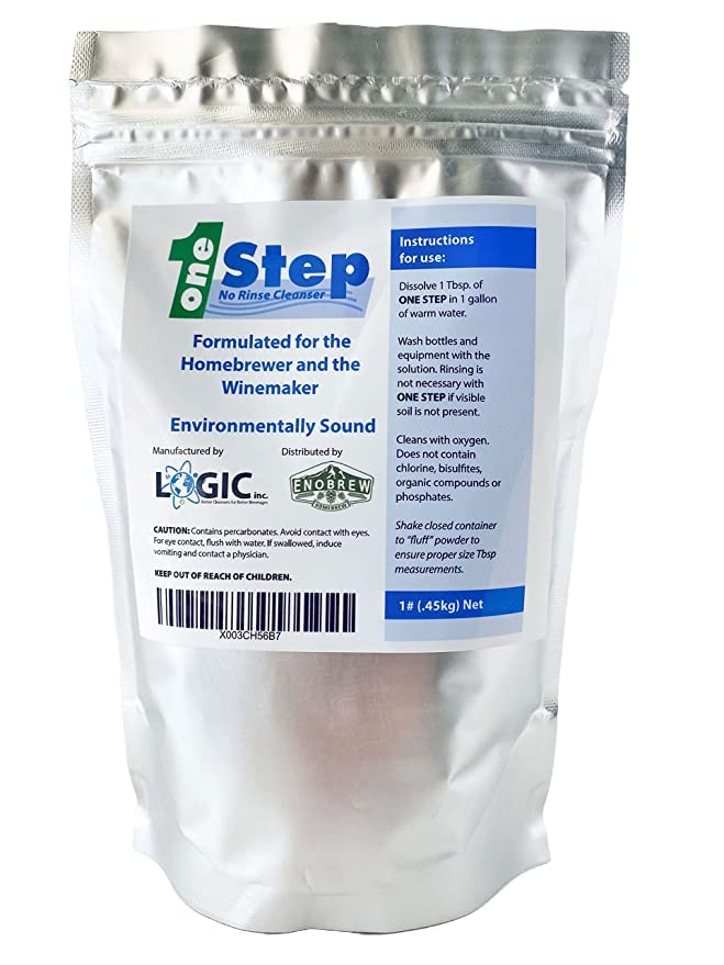 Enobrew One Step No Rinse Cleanser (1 lb) Homebrew Cleaner in Foil Pouch
