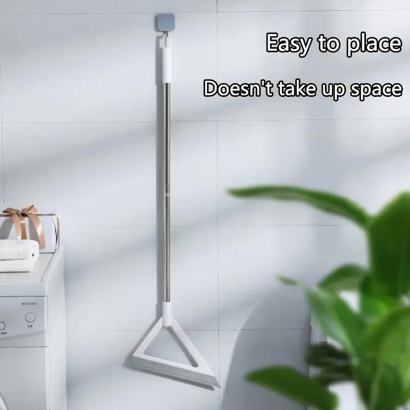 Silicone Rubber Broom with Removable Head, Multi-Surface Floor Sweeping Tool for Pet Hair, Dust and Water, Versatile Household Broom for Bathroom