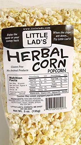 Little Lads Herbal Popcorn, NON-GMO, Gluten-Free, Maine Made, 5 oz.