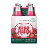 Ale 8 One Strawmelon, Glass Bottles, 12 ounces, Pack of 4, 100% Kentucky Soft Drink