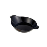 Restaurantware 3.8 x 2.5 Inch Mini Handled Plates 100 Durable Appetizer Plates - With Handles Disposable Black Plastic Handled Plates Suitable
