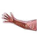 BUBQD 50PCS Veterinary Artificial Insemination Gloves Long Rectal Breeder Sleeve Disposable Gloves 34 Inch Calving Field Dressing Shoulder