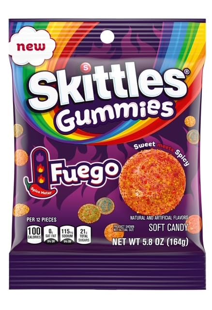 Bundl'd Skittles Gummies Variety Pack - 5 Bag Candy Sampler with Original Gummies, Sour, Wild Berry, Fuego Sweet & Spicy, and Freeze Dried Candy