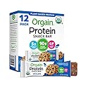 Orgain Organic Vegan Protein Bars, Chocolate Chip Cookie Dough - 10g Plant Based Protein, Low Calorie Healthy Snacks, No Lactose or Soy Ingredients